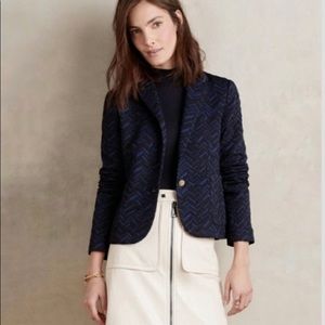 Anthropologie Cartonnier Chevron Blazer